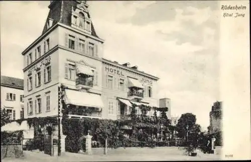 Ak Rüdesheim am Rhein, Hotel Jung