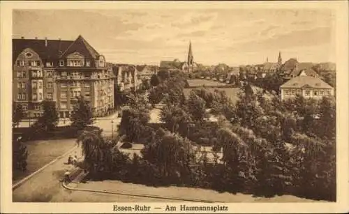 Ak Essen im Ruhrgebiet, Haumannsplatz, Kirche