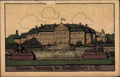 Steindruck Ak Nordkirchen in Westfalen, Schloss Arenberg