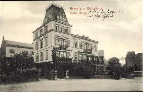 Ak Rüdesheim am Rhein, Hotel Jung