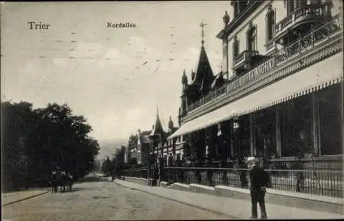 Ak Trier an der Mosel, Nordallee, Hotel Porta Nigra