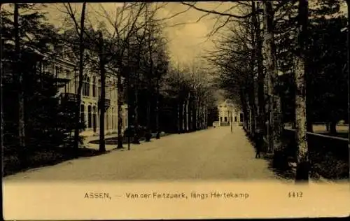 Ak Assen Drenthe Niederlande, Van der Feltzpark, Hertekamp