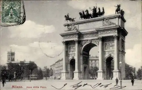 Ak Milano Lombardia, Arco della Pace