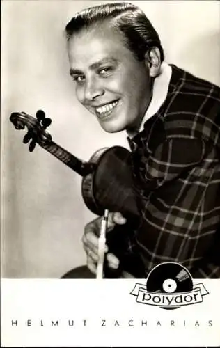 Ak Deutscher Violinist Helmut Zacharias, Portrait, Polydor