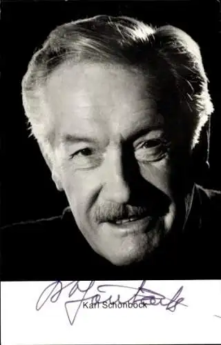 Ak Schauspieler Karl Schönböck, Portrait, Autogramm