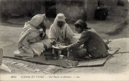 Ak Scenes et Types, Une Partie de Dominos, Maghreb