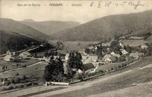 Ak Fouday Breusch Urbach Elsass Bas Rhin, Ban-de-la-Roche, Steintal, Panorama