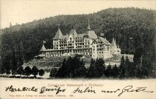 Ak Todtmoos im Schwarzwald, Inhalatorium Wehrawald, Sanatorium