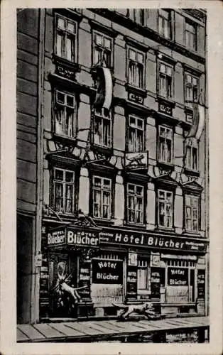 Ak Leipzig in Sachsen, Hotel Blücher