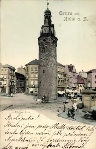 Ak Halle an der Saale, Leipziger Turm