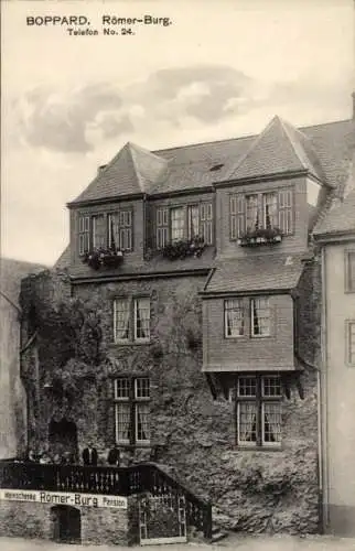 Ak Boppard am Rhein, Weinschenke und Pension Römer-Burg