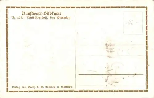 Künstler Ak Kreidolf, Ernst, Grashüpferpaar, Gratulant, Kunstwart Bildkarte Nr 205