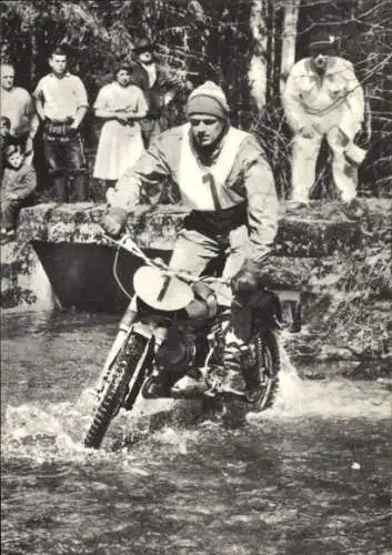 Ak Deutsche Trialmeisterschaft 1961, Lorenz Specht auf Zündapp KS 75