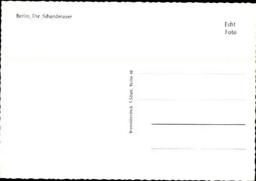 Ak Berlin Mitte, Sebastianstraße, Innerdeutsche Grenze, Schandmauer