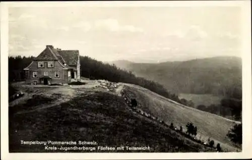 Ak Czaplinek Tempelburg Pommern, Jugendherberge Fünfsee, Pommersche Schweiz