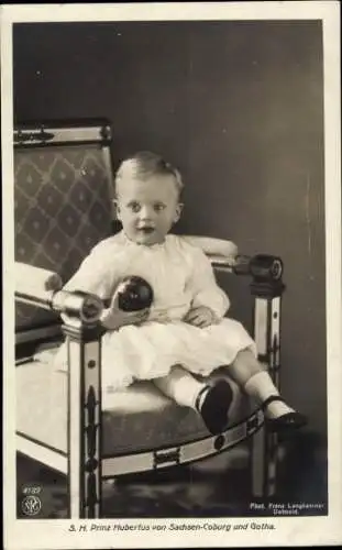 Ak Prinz Hubertus von Sachsen-Coburg und Gotha, Kinderportrait