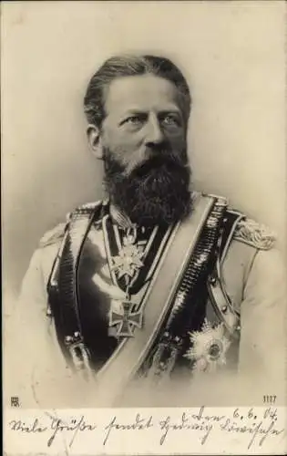 Ak Kaiser Friedrich III., König von Preußen, Portrait, Uniform, Orden