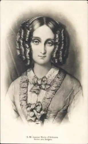 Ak Louise Marie von Orleans, Königin von Belgien, Portrait