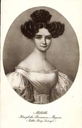 Ak Prinzessin Mathilde von Bayern, Tochter von König Ludwig I., Portrait