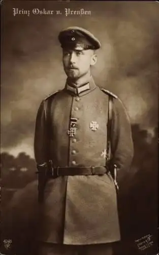 Ak Prinz Oskar von Preußen, Portrait in Uniform, NPG 4948