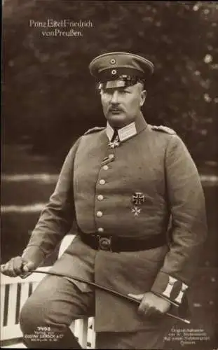 Ak Eitel Friedrich Prinz von Preußen, Portrait, Uniform, Liersch 7498