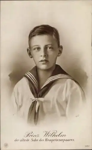 Ak Prinz Wilhelm von Preußen, Sohn des Kronprinzenpaares, Portrait, Matrosenhemd, NPG 5357