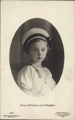 Ak Prinz Wilhelm von Preußen, Kinderportrait