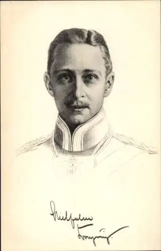 Künstler Ak Kronprinz Wilhelm von Preußen, Portrait