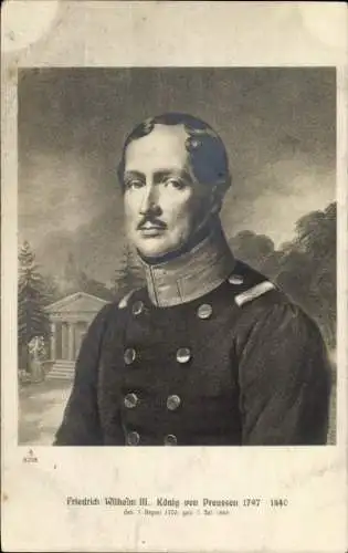 Künstler Ak Friedrich Wilhelm III, König von Preußen, Portrait