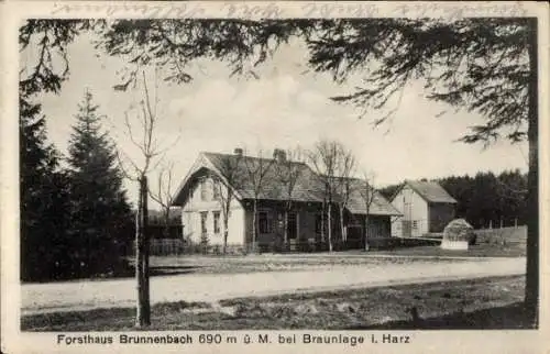 Ak Braunlage im Harz, Forsthaus Brunnenbach