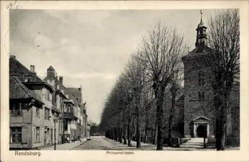 Ak Rendsburg in Schleswig Holstein, Prinzenstraße