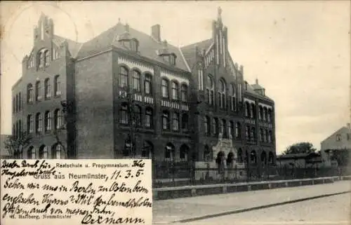 Ak Neumünster in Holstein, Realschule, Progymnasium