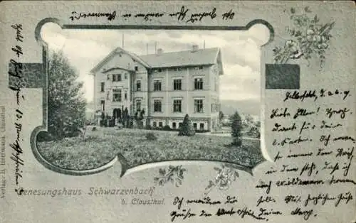 Passepartout Ak Clausthal Zellerfeld im Oberharz, Genesungshaus Schwarzenbach