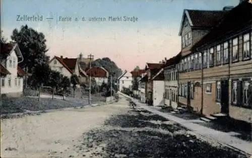 Ak Zellerfeld im Oberharz, untere Marktstraße