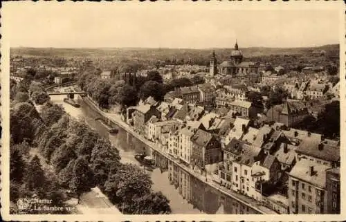 Ak Namur Wallonien, La Sambre, Blick auf die Zitadelle