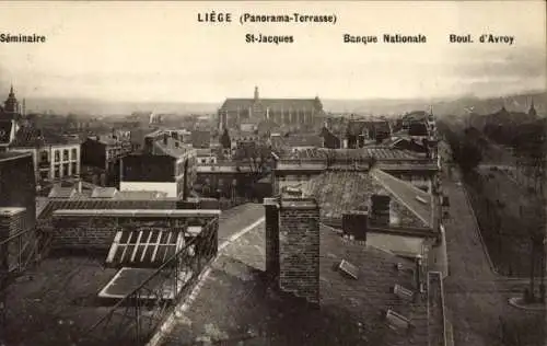 Ak Lüttich, Lüttich, Wallonien, Seminar, St-Jacques, Nationalbank, Boulevard D'Avroy