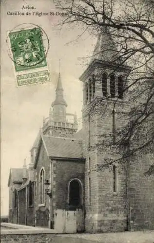 Ak Arlon Aarlen Wallonien Luxemburg, Glockenspiel der St-Donat-Kirche