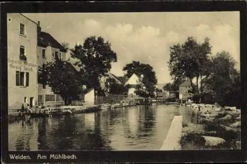 Ak Weiden in der Oberpfalz, am Mühlbach