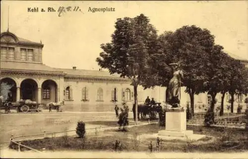Ak Kehl am Rhein, Agnesplatz