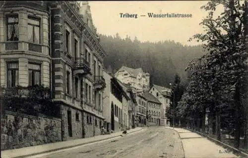 Ak Triberg im Schwarzwald, Wasserfallstraße