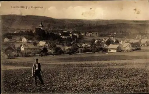 Ak Lichtenberg im Erzgebirge, Panorama