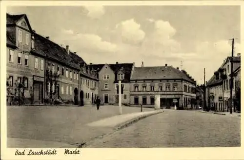 Ak Bad Lauchstädt Saalekreis, Markt