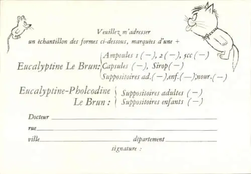 Ak Paris XVI, Reklame, Laboratoire Le Brun, Eucalyptine