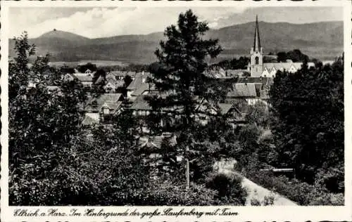 Ak Ellrich Harz Thüringen, Teilansicht, Staufenberg mit Turm