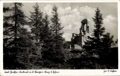 Ak Gehren Ilmenau in Thüringen, Langenberg, Fürst Karl Günther Denkmal