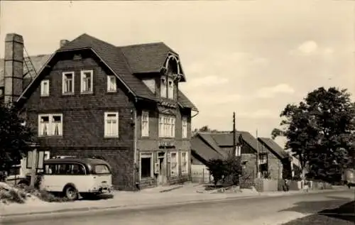 Ak Neuhaus am Rennweg Thüringen, HOG Haus Oberland, Auto