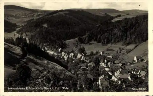 Ak Rohrbach Thüringer Wald, Panorama mit Meura