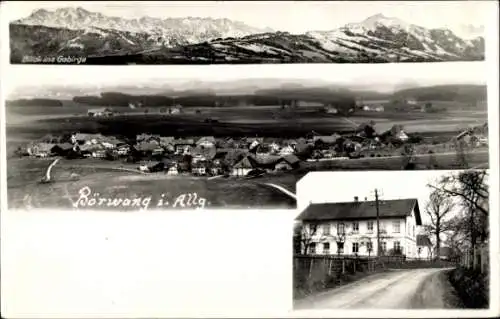 Foto Ak Börwang Haldenwang im Oberallgäu, Gesamtansicht, Straßenpartie