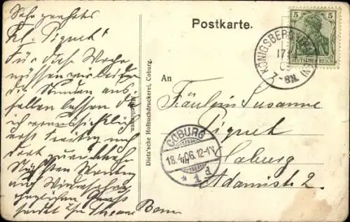 Ak Königsberg in Bayern Unterfranken, Geburtshaus Johannes Müller, Regiomontanus, Fachwerkhaus