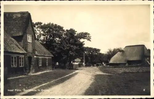 Ak Goting Nieblum Insel Föhr Nordfriesland, Dorfstraße